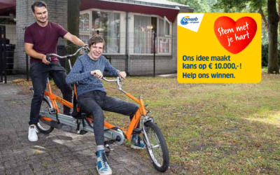 Help jij ons aan een zespersoonsfiets? Stem op ons ANWB Fonds-project